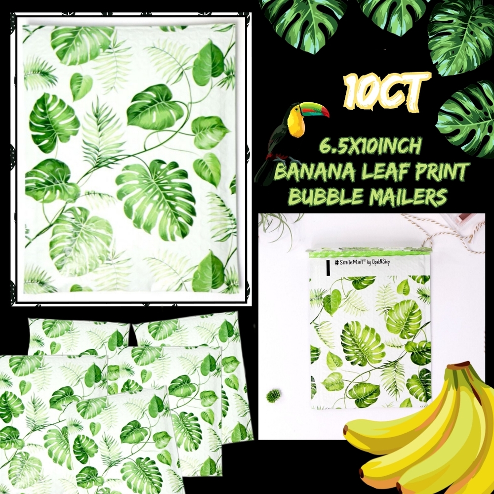 Bubble mailers 6x10in banana print